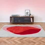 Tapis Jane 183x223cm, Laine de Nouvelle-Zélande, rouge