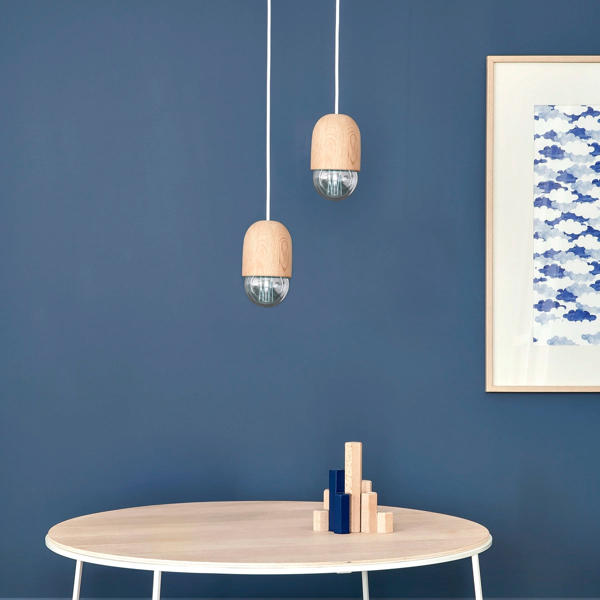 Suspension Luce Medium, chêne naturel