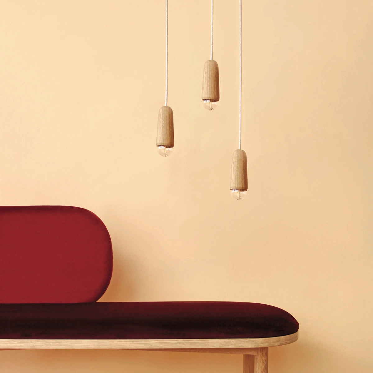 Suspension Luce Small, chêne naturel