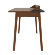 Bureau Honoré, noyer, laqué gris ardoise