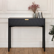 Marius console 100 cm, black stained oak