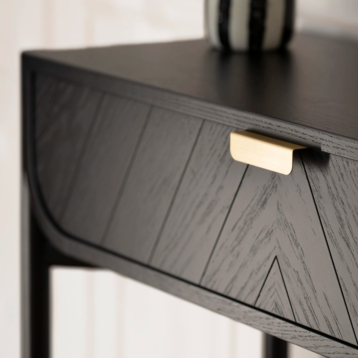 Marius console 100 cm, black stained oak
