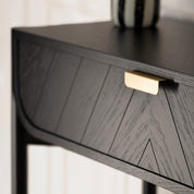 Marius console 100 cm, black stained oak
