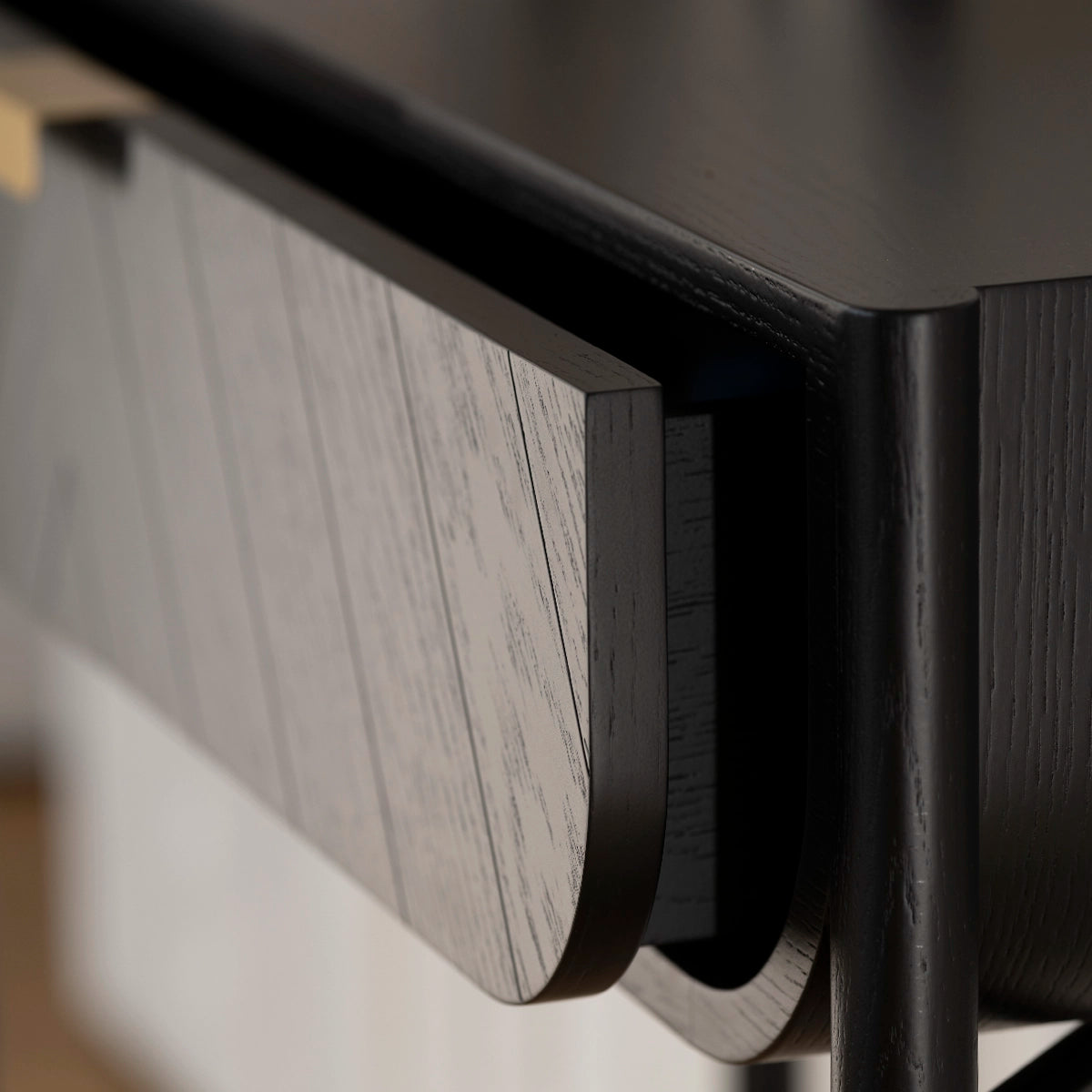 Marius console 100 cm, black stained oak