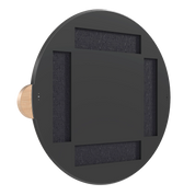 Sonia Round Mirror 90cm, smoked glass, oak