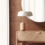 Nina table lamp, white lampshade