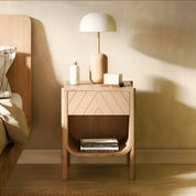 Nina table lamp, white lampshade