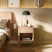 Nina table lamp, ashen green shade