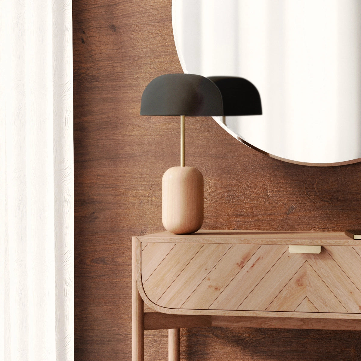 Nina table lamp, black lampshade