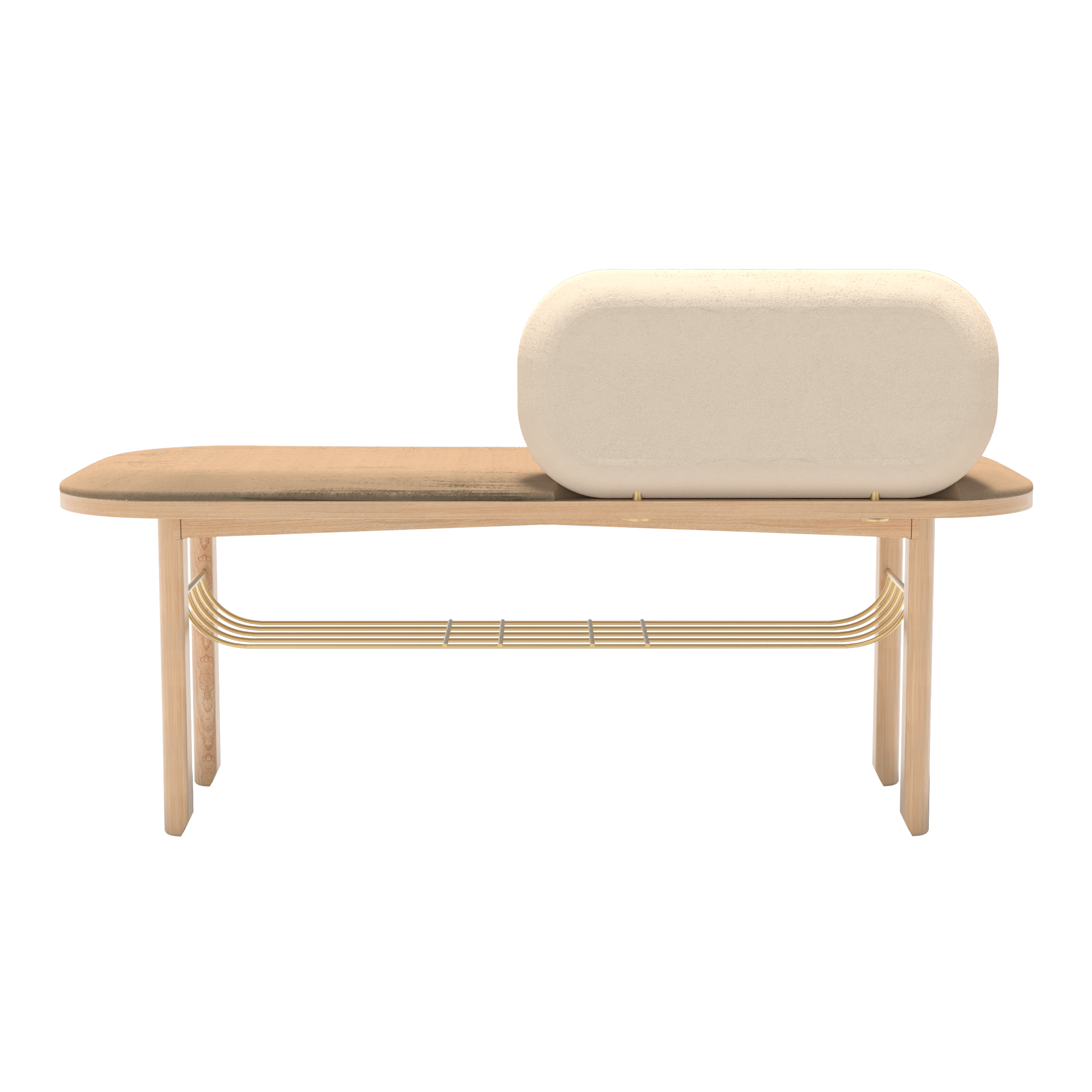 eustache banc chene camel beige 4