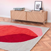 Tapis Jane 183x223cm, Laine de Nouvelle-Zélande, rouge