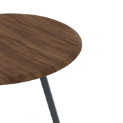 Gustave bar stool 78cm, walnut, matt slate gray metal