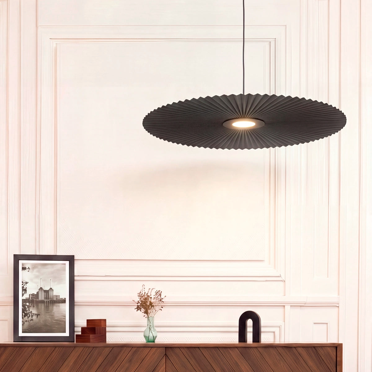 Suspension Carmen M 90cm, gris ardoise