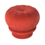 Pouf Claudie, Rouge Garance