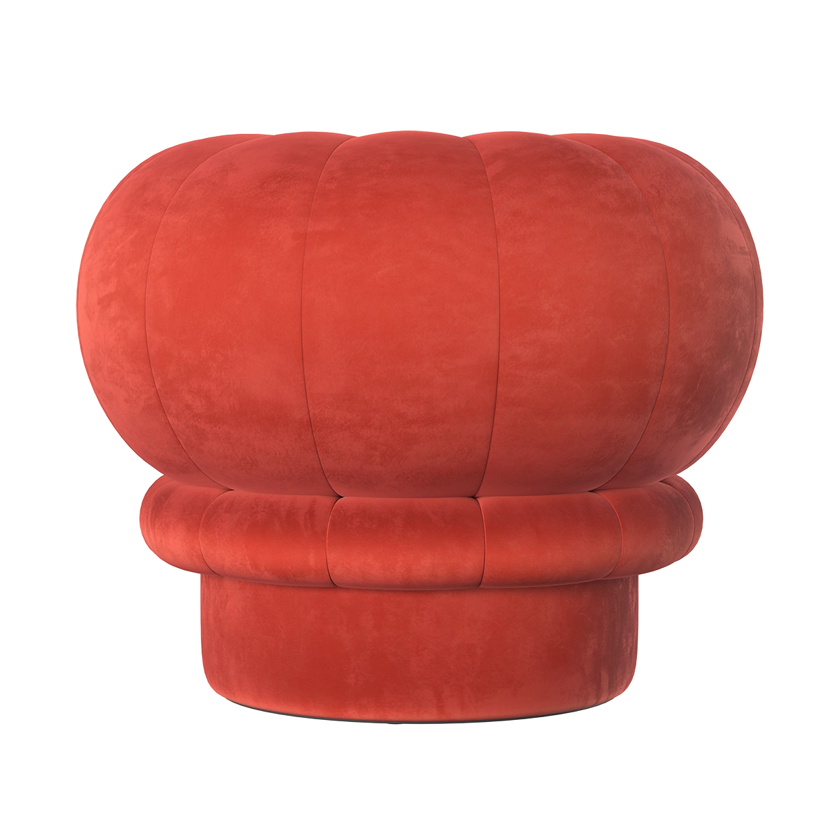 Pouf Claudie, Rouge Garance
