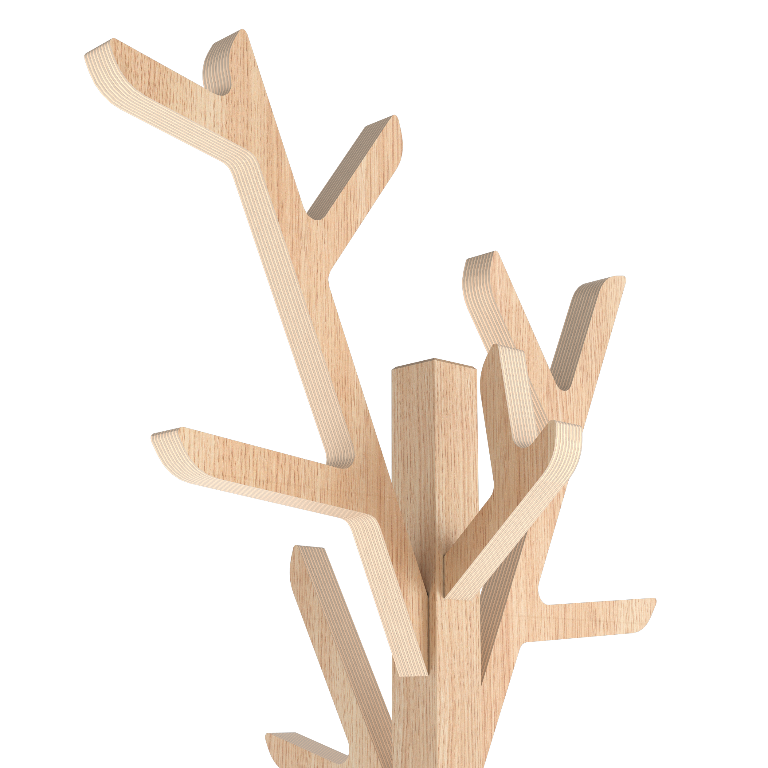 Portemanteau sur pied 158cm Ambroise, chêne naturel