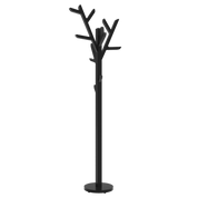 Portemanteau sur pied 158cm Ambroise, chêne teinté noir