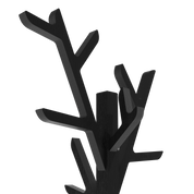 Portemanteau sur pied 158cm Ambroise, chêne teinté noir