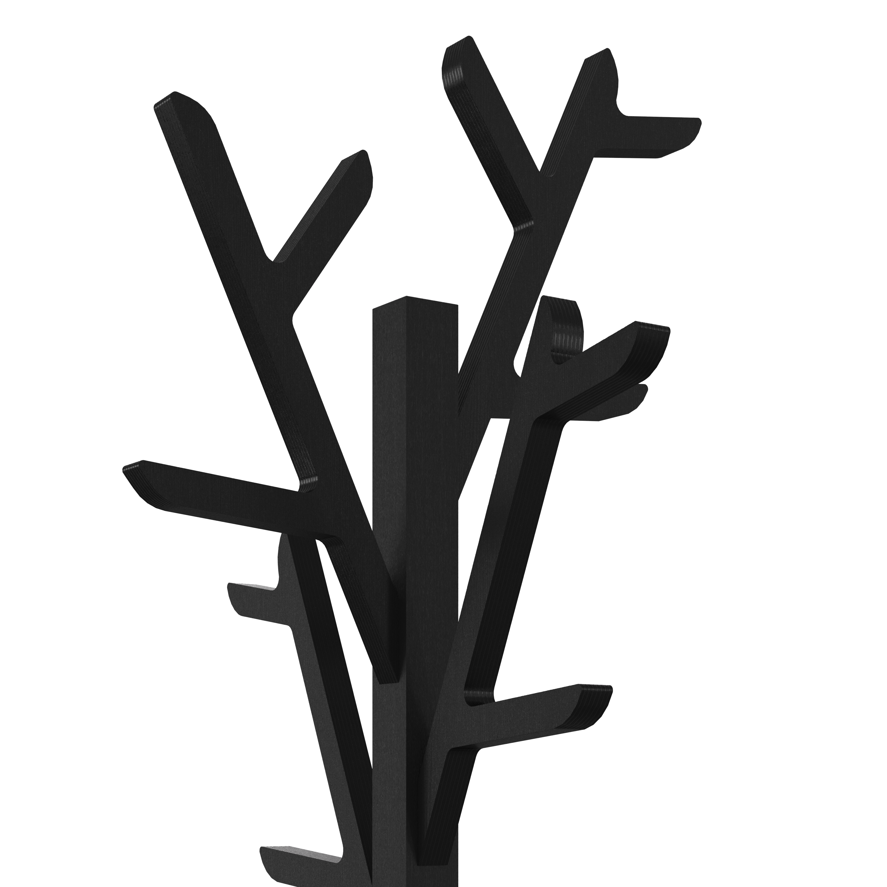 Portemanteau sur pied 180cm Ambroise, chêne noir