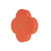 Patère Andrée S, frêne corail épicé