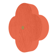 Patère Andrée L, frêne corail épicé