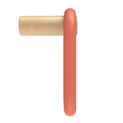 Patère Fernand Verticale, frêne naturel, corail épicé