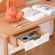 Bureau Honoré, chêne naturel/laqué blanc
