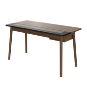 Bureau Honoré, chêne teinté/laqué noir