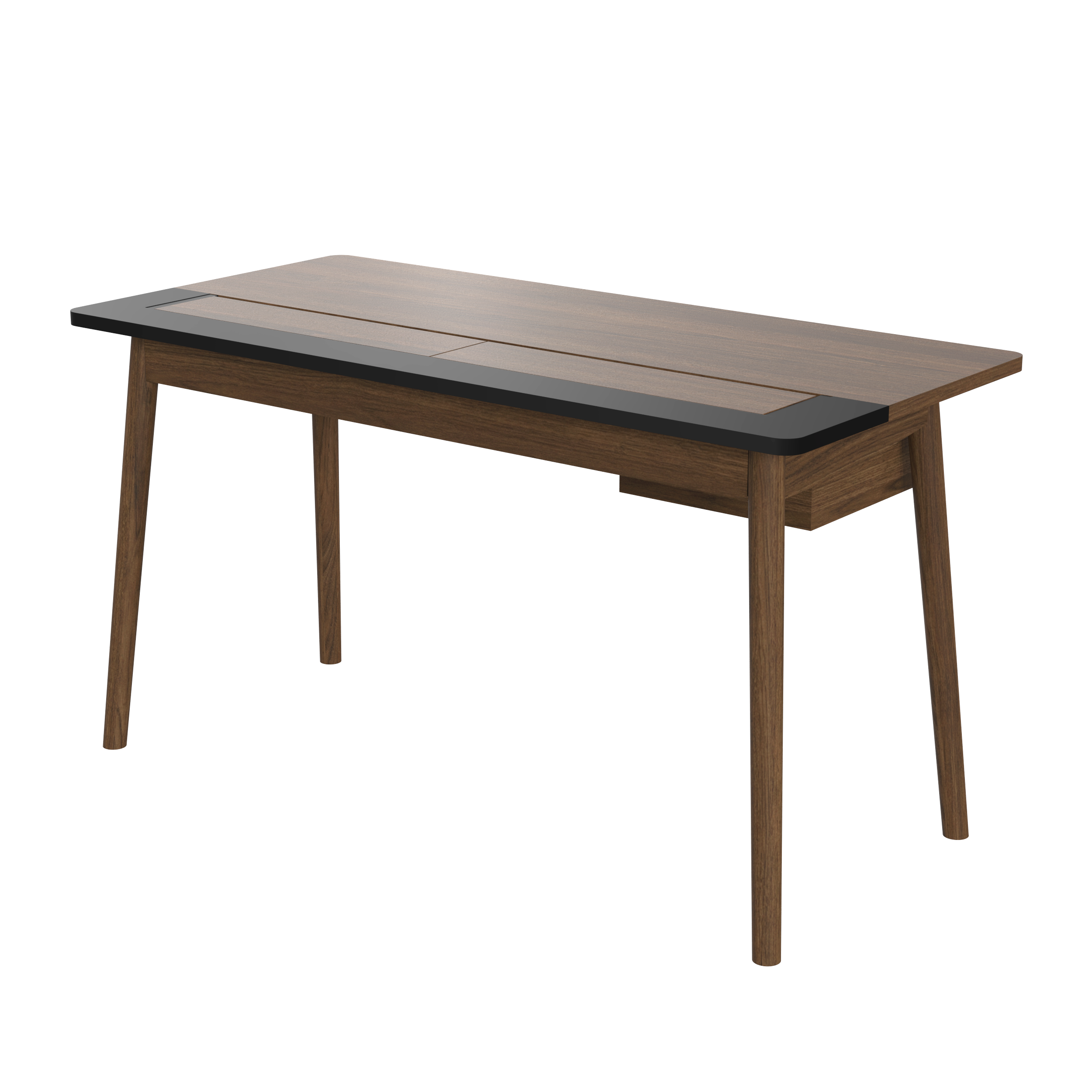 Bureau Honoré, chêne teinté/laqué noir
