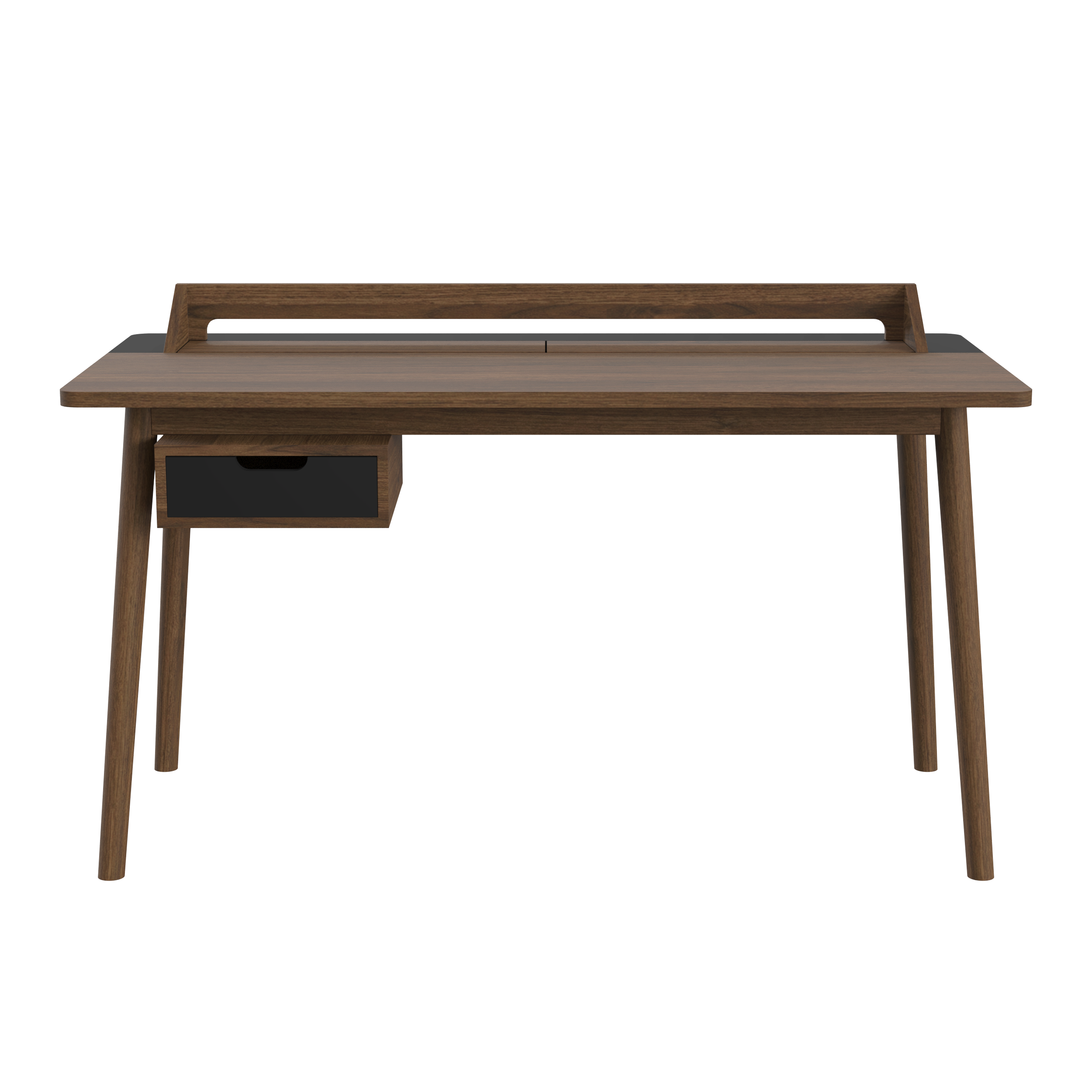 Bureau Honoré, chêne teinté/laqué noir