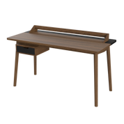 Bureau Honoré, chêne teinté/laqué noir