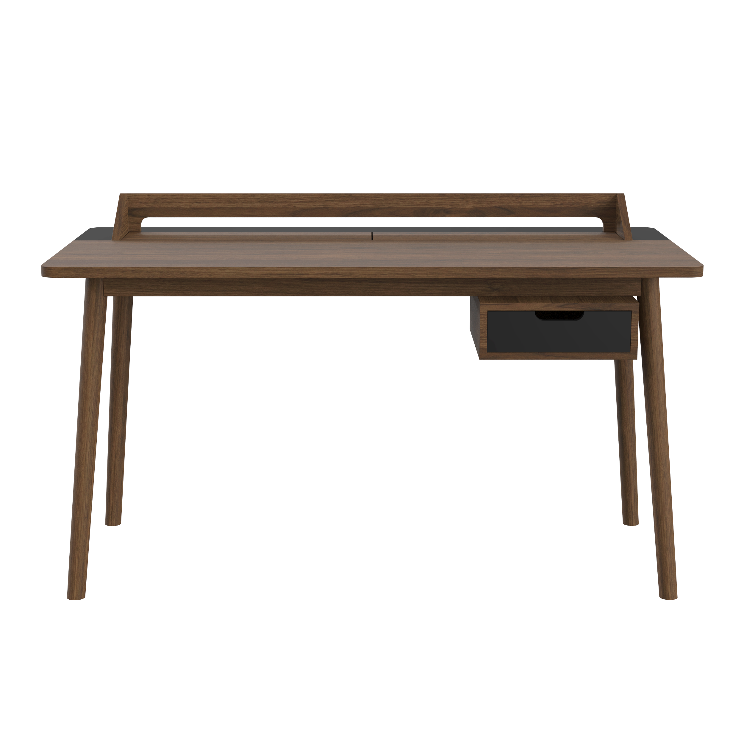 Bureau Honoré, chêne teinté/laqué noir