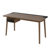 Bureau Honoré, chêne teinté/laqué noir