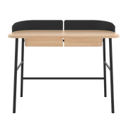 Bureau Victor, chêne naturel, métal noir