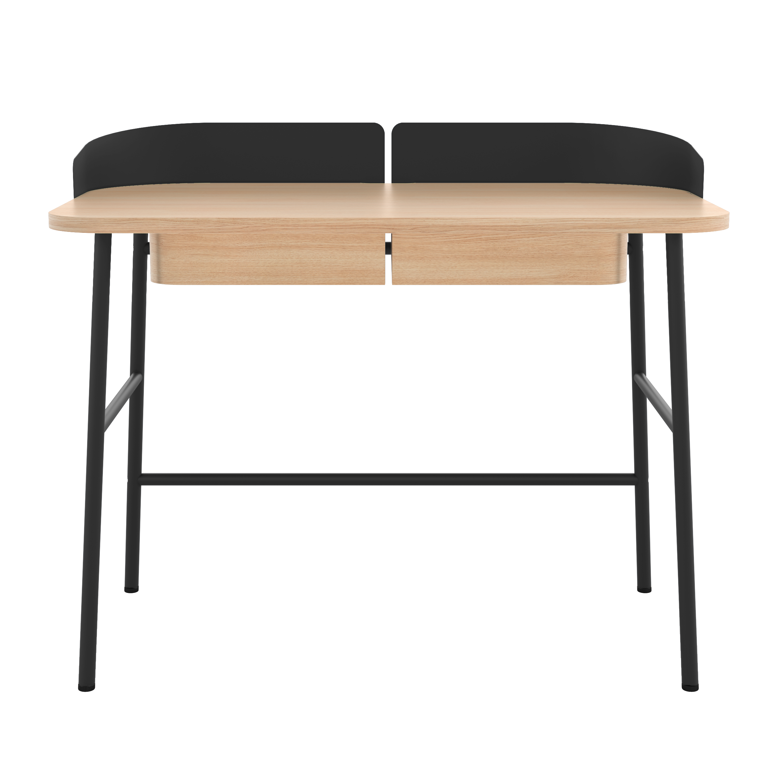 Bureau Victor, chêne naturel, métal noir