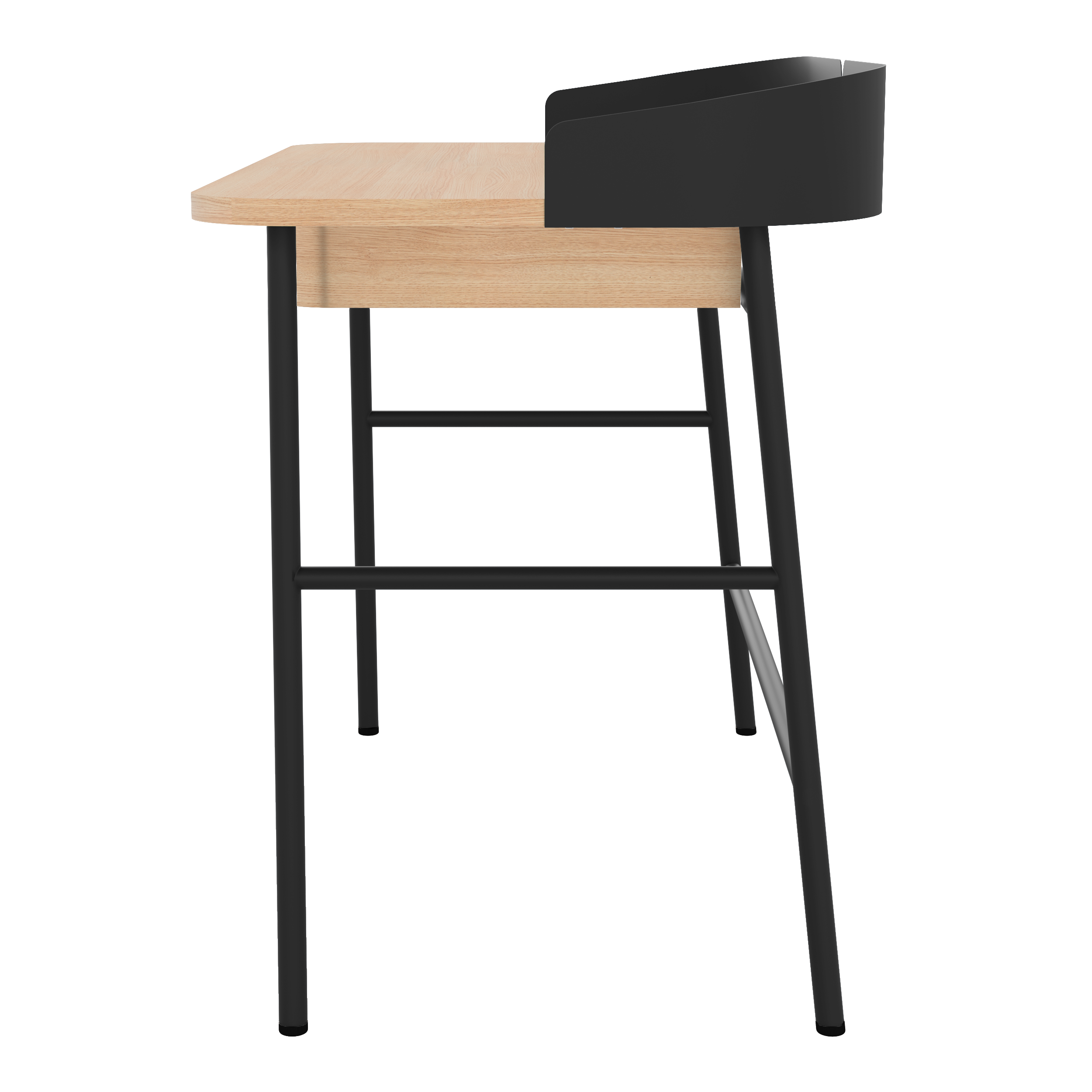 Bureau Victor, chêne naturel, métal noir