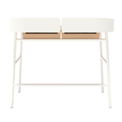 Bureau Victor, chêne naturel, métal blanc