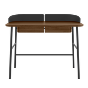 Bureau Victor, chêne teinté, métal noir
