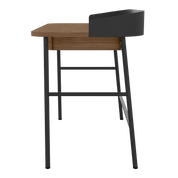 Bureau Victor, chêne teinté, métal noir