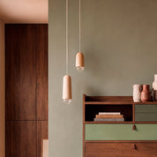 Suspension Luce Small long, chêne naturel
