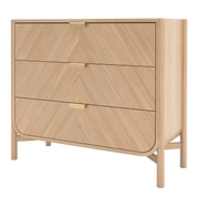 Commode à trois tiroirs Marius, chêne naturel
