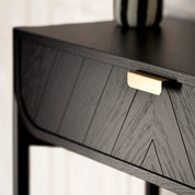Console Marius 100 cm, chêne teinté noir
