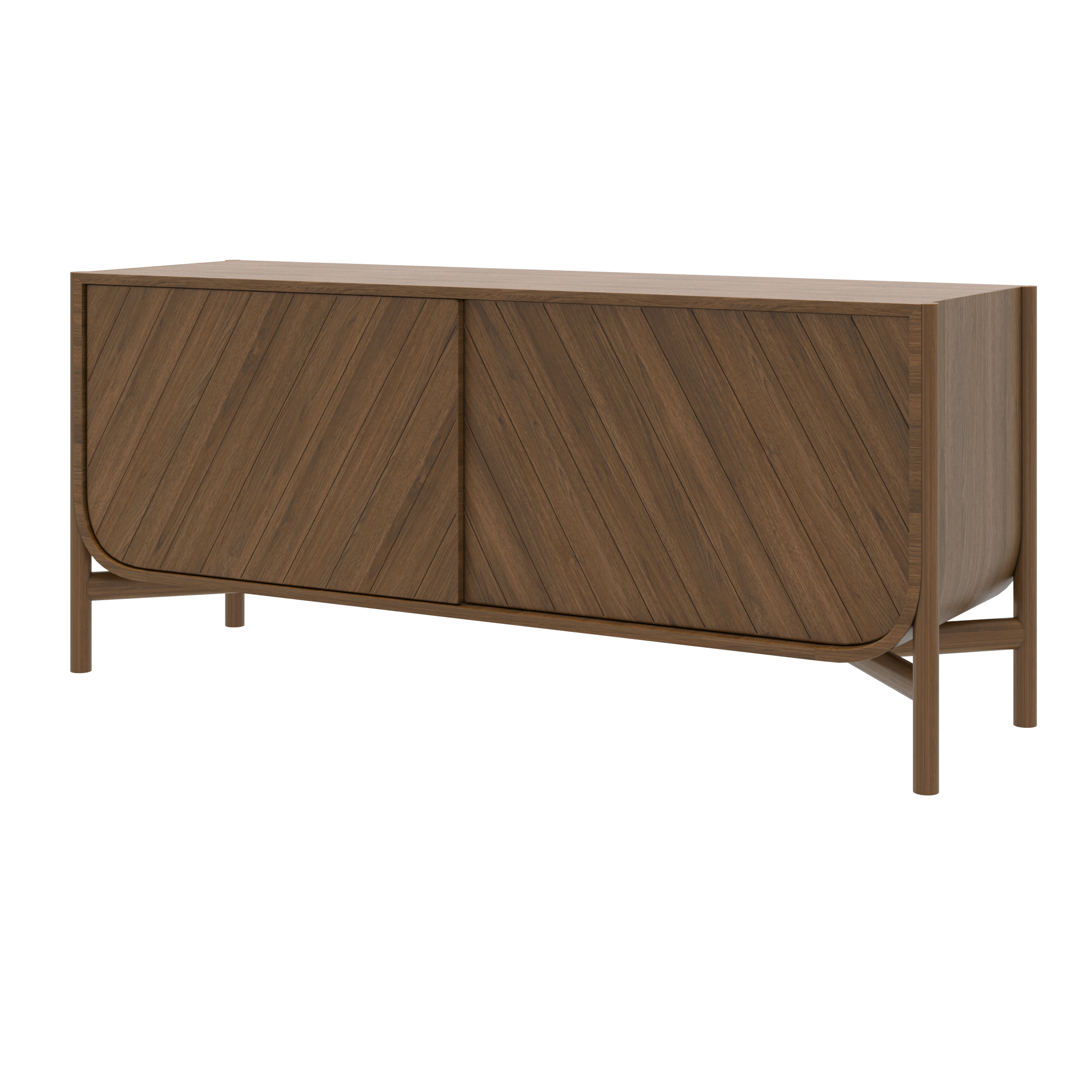 Buffet Marius 155 cm, chêne teinté