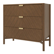 Commode à trois tiroirs Marius, chêne teinté
