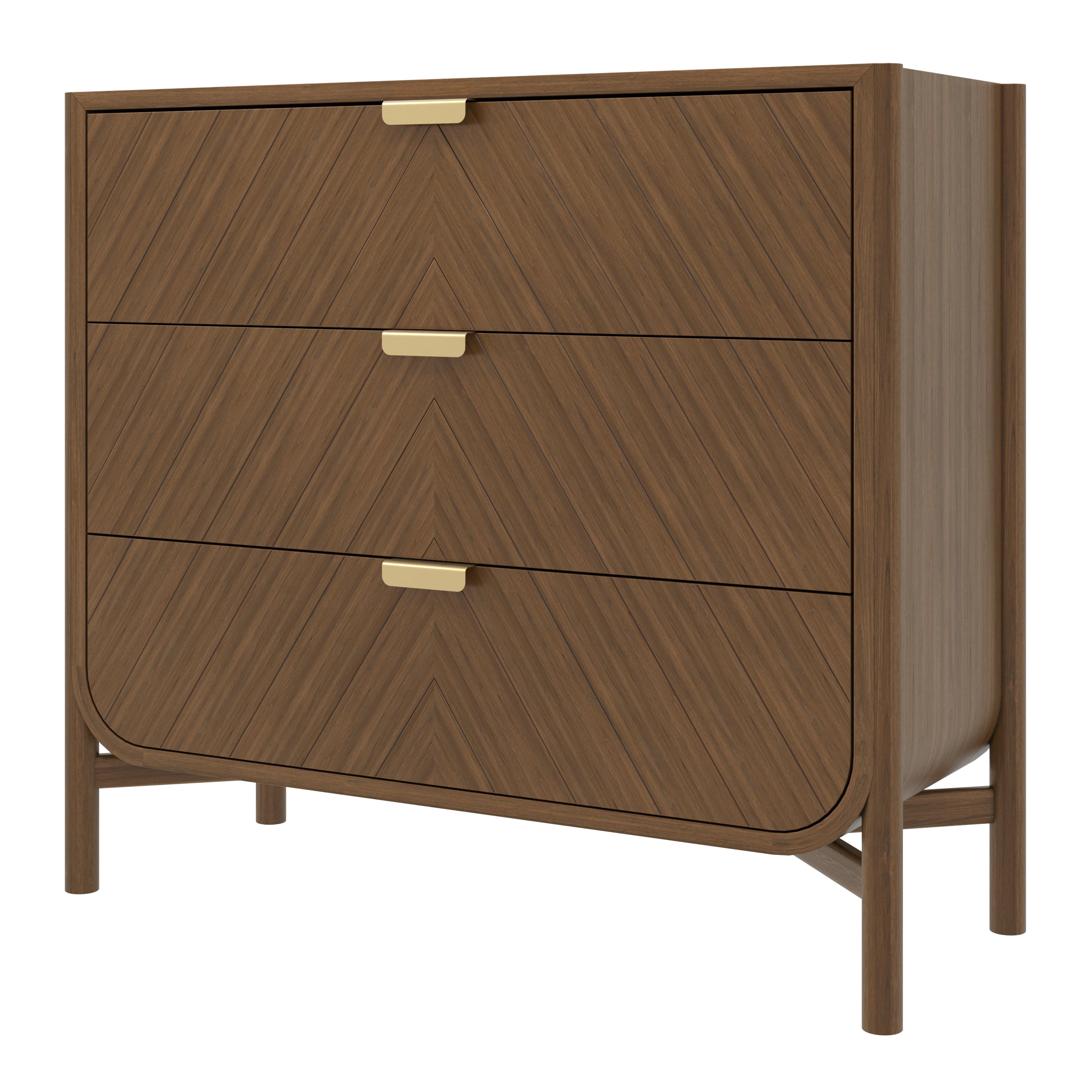 Commode à trois tiroirs Marius, chêne teinté