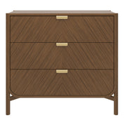 Commode à trois tiroirs Marius, chêne teinté