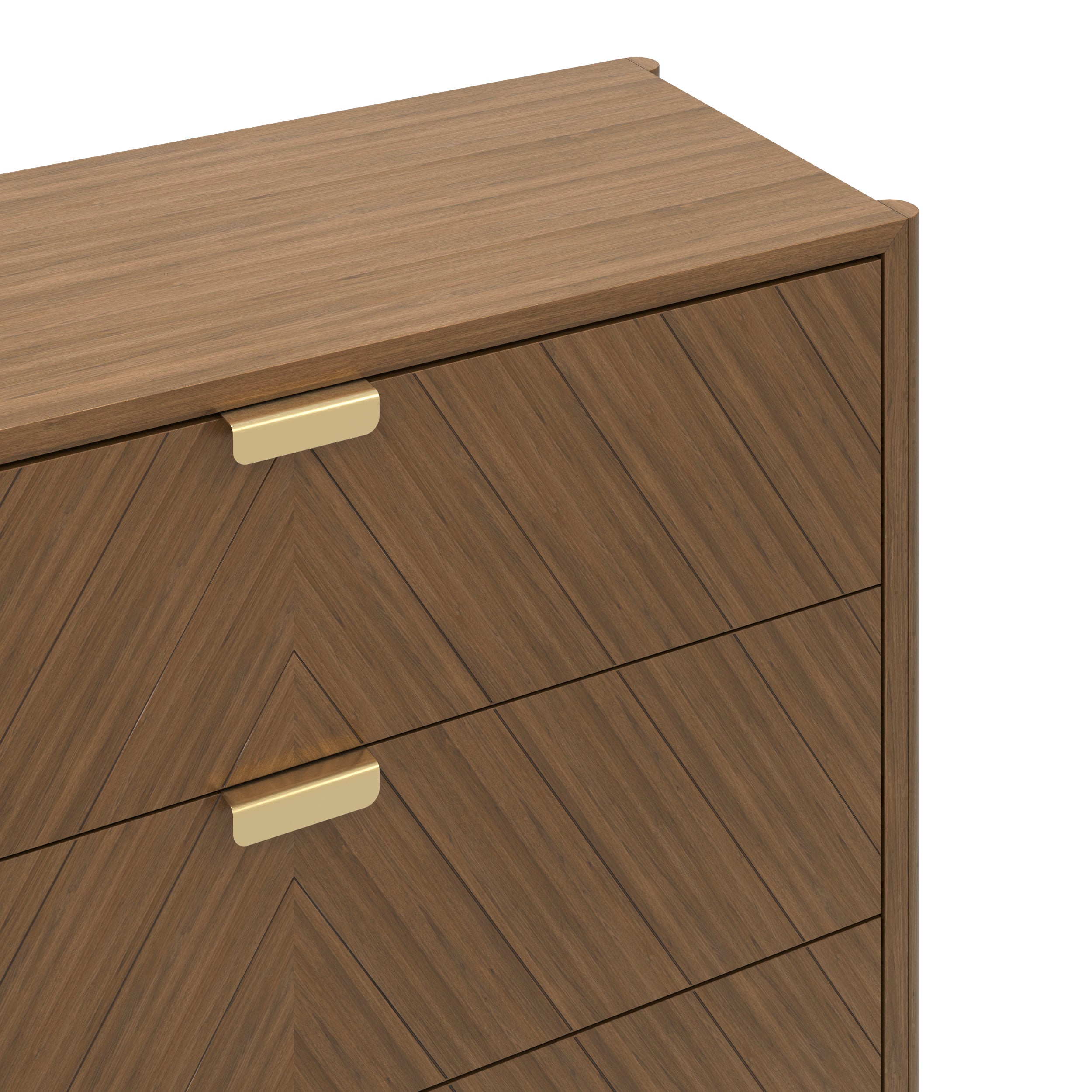 Commode à trois tiroirs Marius, chêne teinté