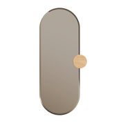 Miroir Sonia, verre fumé, chêne naturel