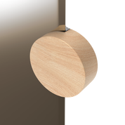 Miroir Sonia, verre fumé, chêne naturel