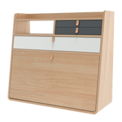 gaston secretaire mural 80 chene gris ardoise gris clair 1